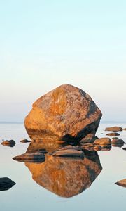 Preview wallpaper stones, reflection, water, lake