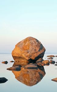 Preview wallpaper stones, reflection, water, lake