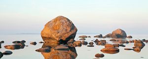 Preview wallpaper stones, reflection, water, lake