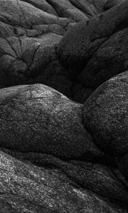 Preview wallpaper stones, relief, black and white, dark