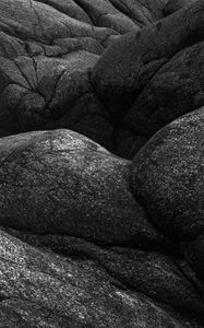 Preview wallpaper stones, relief, black and white, dark