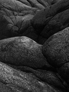 Preview wallpaper stones, relief, black and white, dark