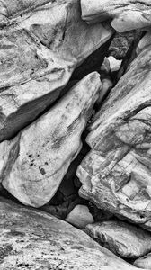 Preview wallpaper stones, relief, bw, nature