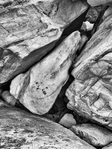 Preview wallpaper stones, relief, bw, nature