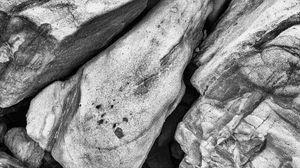 Preview wallpaper stones, relief, bw, nature