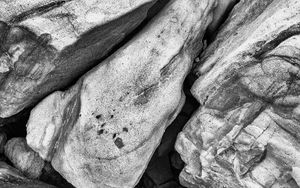 Preview wallpaper stones, relief, bw, nature