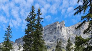 Preview wallpaper stones, relief, landscape, mountains, trees