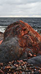 Preview wallpaper stones, relief, pebbles, sea, nature