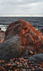 Preview wallpaper stones, relief, pebbles, sea, nature