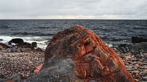 Preview wallpaper stones, relief, pebbles, sea, nature