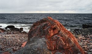 Preview wallpaper stones, relief, pebbles, sea, nature