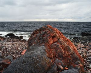 Preview wallpaper stones, relief, pebbles, sea, nature