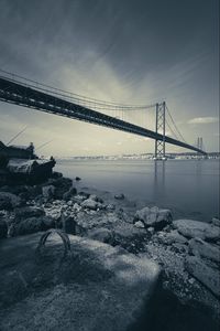 Preview wallpaper stones, river, bridge, nature