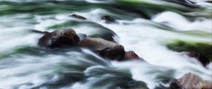 Preview wallpaper stones, river, cascade, water, nature