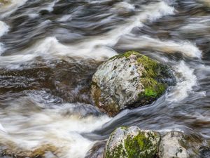 Preview wallpaper stones, river, landscape, water, nature