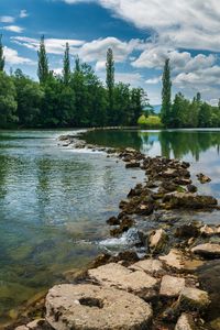 Preview wallpaper stones, river, trees, landscape