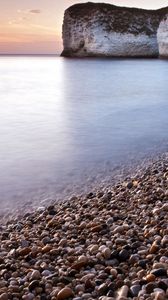 Preview wallpaper stones, rock, sea, smooth surface, coast