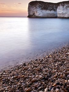 Preview wallpaper stones, rock, sea, smooth surface, coast