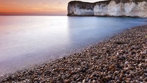 Preview wallpaper stones, rock, sea, smooth surface, coast