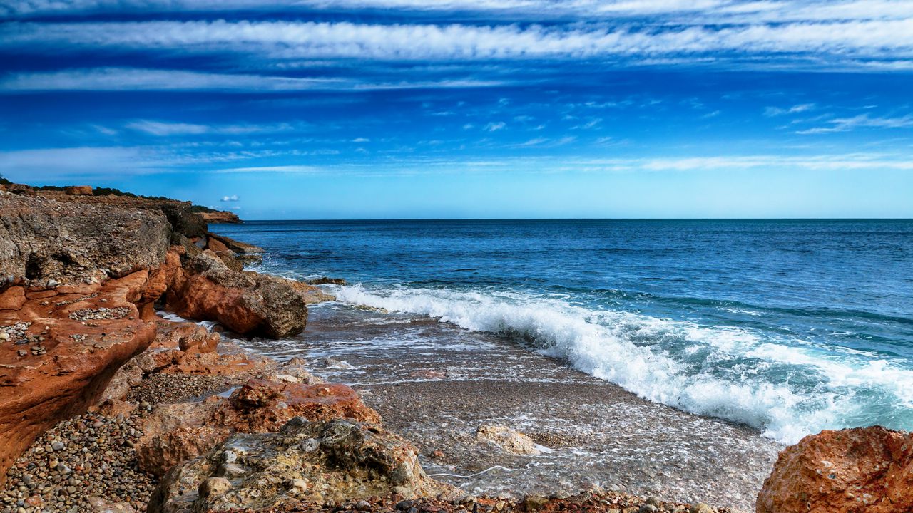 Wallpaper stones, rocks, coast, waves