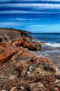 Preview wallpaper stones, rocks, coast, waves