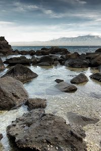 Preview wallpaper stones, rocks, cobble-stones, blocks, water, transparent, bottom