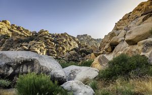 Preview wallpaper stones, rocks, grass, sky