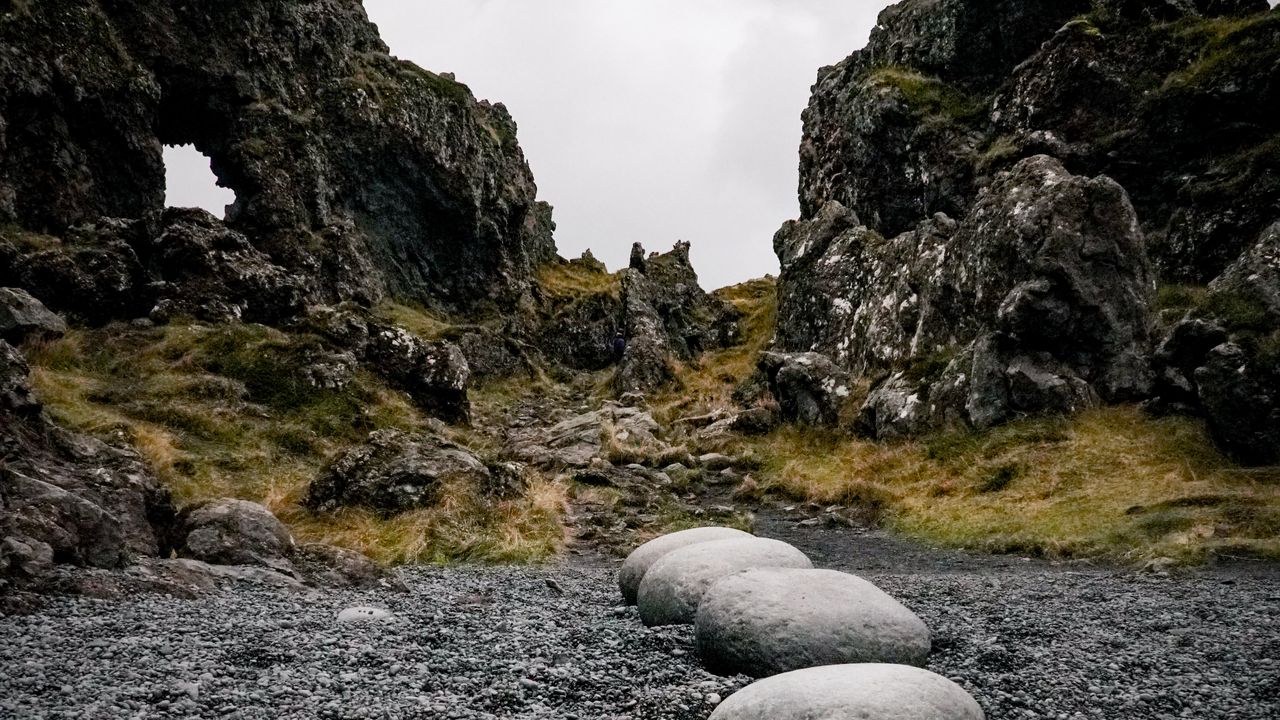 Wallpaper stones, rocks, grass, nature