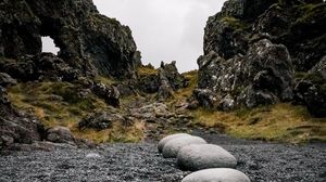 Preview wallpaper stones, rocks, grass, nature