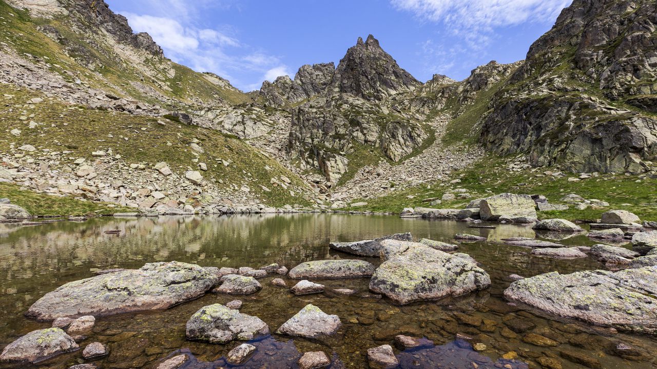 Wallpaper stones, rocks, lake, landscape, nature