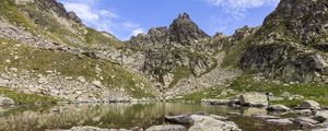 Preview wallpaper stones, rocks, lake, landscape, nature