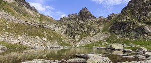 Preview wallpaper stones, rocks, lake, landscape, nature