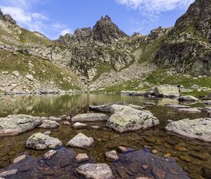 Preview wallpaper stones, rocks, lake, landscape, nature