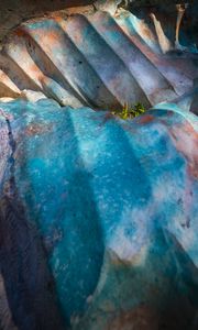 Preview wallpaper stones, rocks, relief, grass, colorful, nature