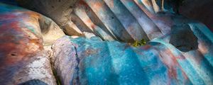 Preview wallpaper stones, rocks, relief, grass, colorful, nature