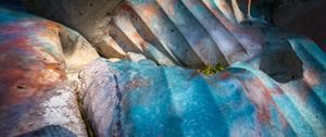 Preview wallpaper stones, rocks, relief, grass, colorful, nature