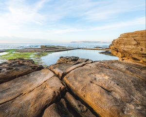 Preview wallpaper stones, rocks, sea, landscape