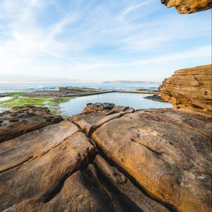 Preview wallpaper stones, rocks, sea, landscape