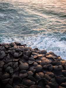 Preview wallpaper stones, rocks, sea, waves