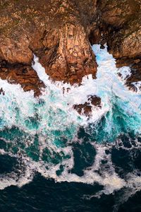 Preview wallpaper stones, rocks, surf, sea, waves