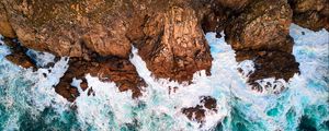 Preview wallpaper stones, rocks, surf, sea, waves