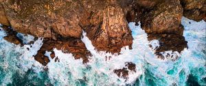 Preview wallpaper stones, rocks, surf, sea, waves