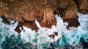 Preview wallpaper stones, rocks, surf, sea, waves