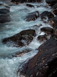 Preview wallpaper stones, rocks, surf, sea, waves, water