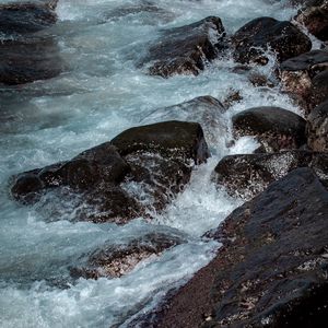 Preview wallpaper stones, rocks, surf, sea, waves, water