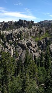 Preview wallpaper stones, rocks, trees, nature, landscape