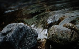 Preview wallpaper stones, rocks, water, stream