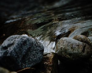 Preview wallpaper stones, rocks, water, stream