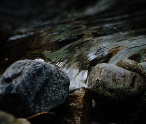 Preview wallpaper stones, rocks, water, stream