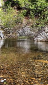 Preview wallpaper stones, rocks, water, transparent